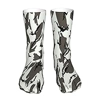 Classic Army Camo Military Texture Design Mid-Calf 16in All Season For Men & Women Compression Socks