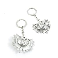 100 PCS Arts Crafts Fashion Jewelry Making Findings Key Ring Chains Tags Clasps Keyring Keychain A6CL7E Owl