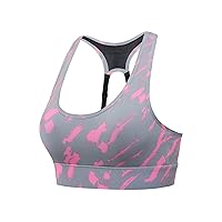 Racerback Sports Bras for Women, Padded Push Up Tank Top Sexy Crisscross Back High Impact Longline Workout Yoga Bra
