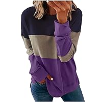 Shirts For Women Dressy Long Sleeve Crewneck Tops Vintage Geometric Print Casual Pullover Tops Trendy Sweatshirt