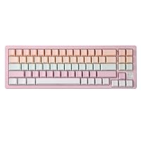 YUNZII AL71 68% Mechanical Keyboard,Full Aluminum CNC, Hot Swappable Gasket, 2.4GHz Wireless BT5.0/USB-C Wired Gaming Keyboard,NKRO Programmable RGB Backlight,for Win/Mac(Pink, Crystal White Switch)