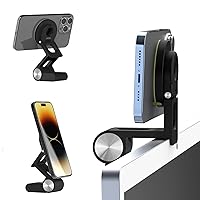 Continuity Camera Mount for Desktop Monitor & iMac Compatible iPhone Webcam Mount with Mag-Safe for Mac and Displays, Mac OS Ventura, Work for Facetime, Desk View, Black