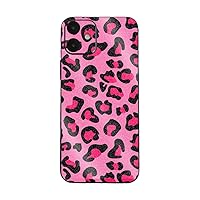 MightySkins Glossy Glitter Skin for Apple iPhone 12 - Pink Leopard | Protective, Durable High-Gloss Glitter Finish | Easy to Apply, Remove, and Change Styles | Made in The USA
