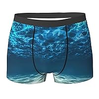 Ocean. Print Men's Boxer Briefs Trunks Underwear Soft Comfortable Bamboo Viscose Underwear Trunks