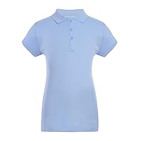Tommy Hilfiger Girl's Short Sleeve Interlock Girls Fit Polo Shirt