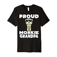 Mens Proud Morkie Grandpa Dog Premium T-Shirt