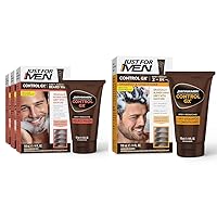 Just For Men Control GX Grey Reducing Beard Wash Shampoo Pack of 3 + Control GX Grey Reducing 2-in-1 Shampoo and Conditioner Pack of 1
