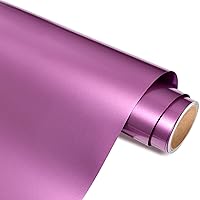 AHIJOY Heat Transfer Vinyl Rose Pink Metallic Foil HTV 12