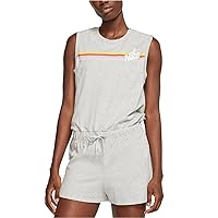 Nike NSW Print Romper Graphic (Grey Heather/Night Silver/White) Women's Jumpsuit (xs)