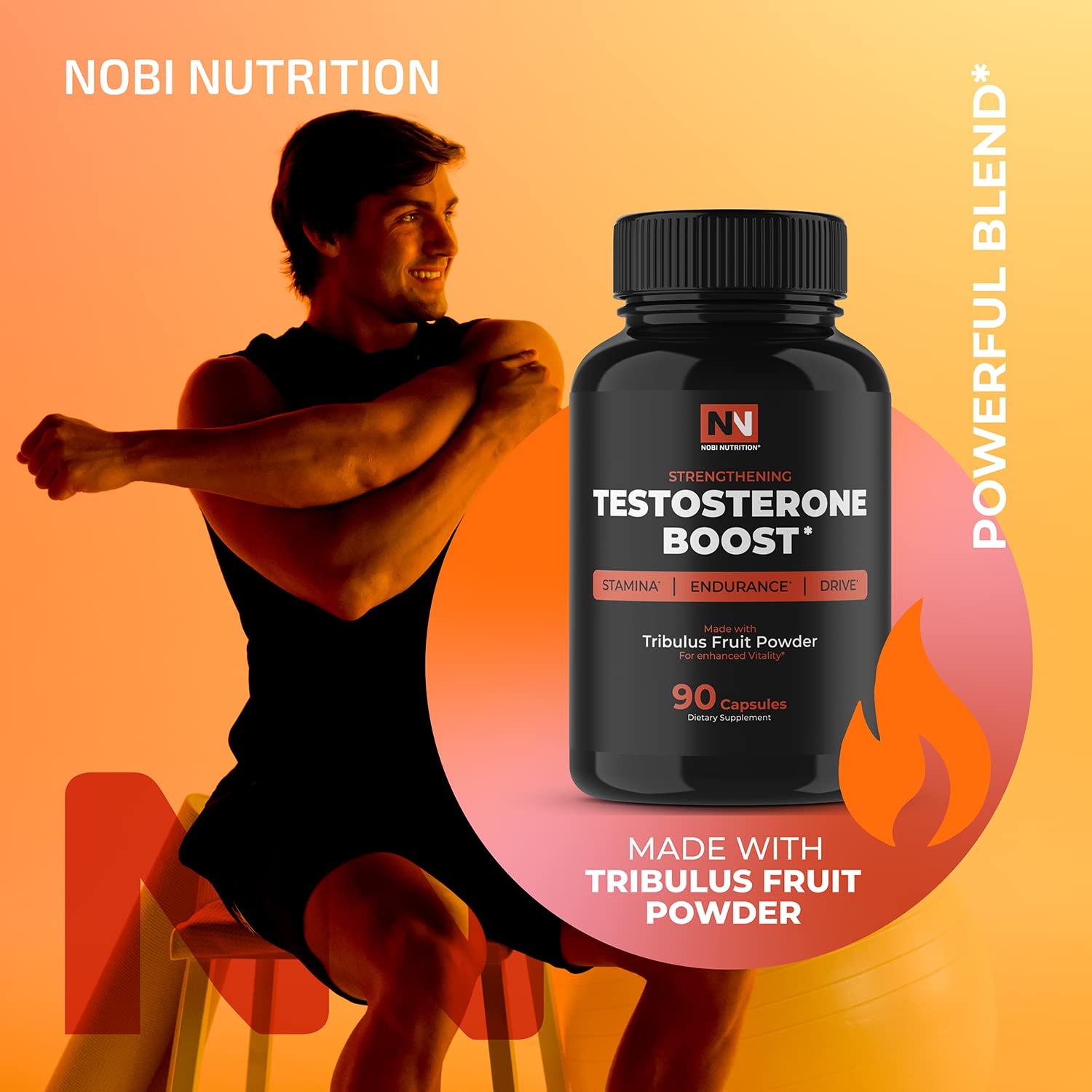 Testosterone Booster for Men | With Tongkat Ali, Tribulus Terrestris, Horny Goat Weed, Saw Palmetto, Longjack, Zinc, and More | Stamina & Muscle Growth Support | 90 Capsules (1-Month Supply)
