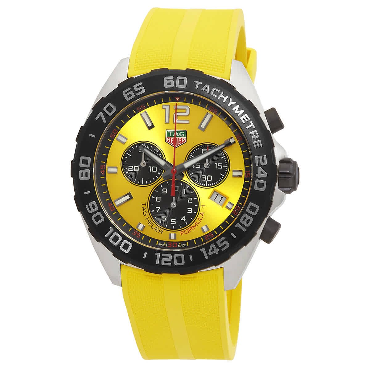 TAG Heuer Formula 1 Chronograph Quartz Yellow Dial Men's Watch CAZ101AM.FT8054