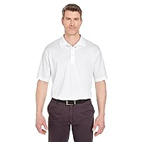 Men's Cool & Dry Mesh Sport Polo Shirt, White, XX-Large. ( Pack12 )