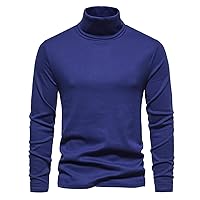 Men's Turtleneck T Shirts Lightweight Long Sleeve Tee Slim Fit Fall Shirts Soft Comfy Undershirts Thermal Tops
