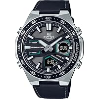 Casio Men's Analogue-Digital Quartz Watch with Leather Strap EFV-C110L-1AVEF