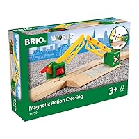 BRIO World 33750 - Magnetic Action Crossing - Wooden Toy Train Accessory for Kids Ages 3 and Up