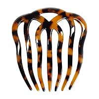 French Twist Hair Side Comb Hair Fork Clip Hollow Out Wavy Hair Pin Stick 7 Teeth Hairpin