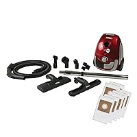 Atrix Red Lil Portable Canister Vacuum w/ 2 Quart HEPA Filter & Variable Speed Motor, Premium Bundle