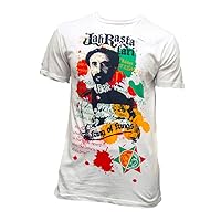 Jah Rastafari Hale Selassie Rastafarian Men White T-Shirt