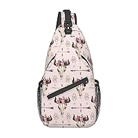 Sling Bag Cactus.. Print Sling Backpack Crossbody Chest Bag Daypack For Hiking Travel