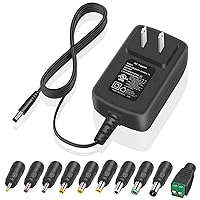 26V 1A 0.5A AC Adapter Power Supply 26W 10 Tips UL Listed Chager Power Cord for Speakers Scanners Routers Home Appliances