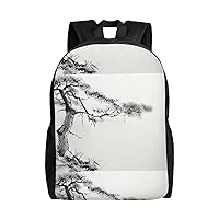 Pine on Mountain Slope Printed Backpack Lightweight Laptop Bag Casual Daypack for Office Outdoor Travel