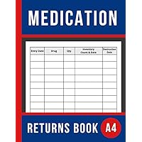 Returned Drugs Book: Medication Returns Log Book to Record Returned & Expired Drugs