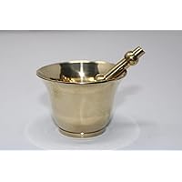 Home Decor Items Decorative Items for Living Room, Bedroom, Office Real Antique Brass Miniature Vintage Showpiece (Mortar and Pestle)