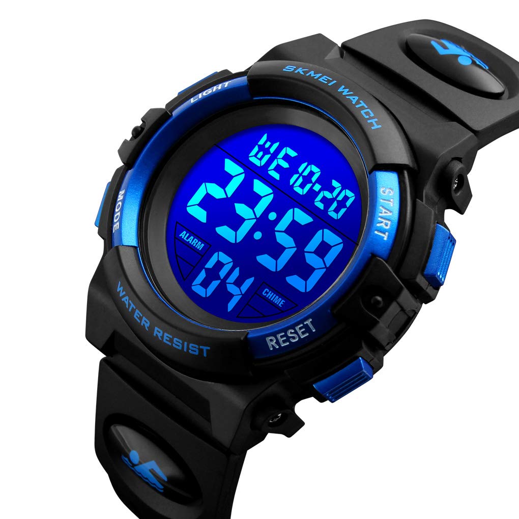 Dayllon Kids Digital Watch Outdoor Sports 50M Waterproof Electronic Watches Alarm Clock 12/24 H Stopwatch Calendar Boy Girl Wristwatch