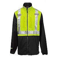 TINGLEY unisex adult Athletic Phase 2 High Visibility Fleece Jacket, Hi/Vis Yellow, Medium