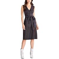 RACHEL Rachel Roy Womens Erma Metallic Stripe Wrap Dress Multi XS