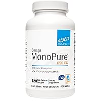 Xymogen Omega MonoPure 650 EC - Fish Oil with 3X Greater Absorption - DHA EPA Omega-3 Supplement for Cardiovascular + Cognitive Support (120 Softgels)