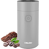 MuellerLiving Electric Coffee Grinder for Spice, Nut, Herbs and Coffee Beans, Sharp Blade, Stainless Steel - Gray