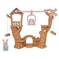 Calico Critters Baby Ropeway Park, Collectible Dollhouse Toy with Sweetpea Rabbit Figure Included, Includes park with slide, windmill and gondola