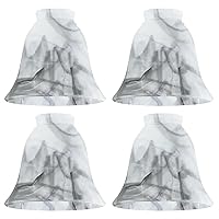 Dysmio Ceiling Fan Light Covers, Marbleized Glass Bell Fan Globes Replacement Glass Fixture Replacement Glass, Replacement Shade Height: 4.50