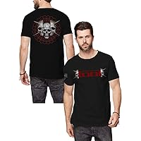 Tool Men's Skull Spikes (Back & Sleeve Print) T-Shirt Black