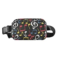 Music Note Belt Bag for Women Men Water Proof Sling Bags with Adjustable Shoulder Tear Resistant Fashion Waist Packs for Outdoor Sports