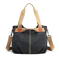 Canvas Handbag and Purses for Women Large Crossbody Shoulder Bag Hobo Messenger Bag Shopper Travel Purses