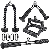 Tricep Pull Down Attachment, Cable Machine Accessories for Home Gym, Cable Machine Attachments Pulley System Gym, LAT Pull Down Attachment Weight Fitness