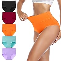 High Waisted Underwear for Women, C-section Postpartum Tummy Control Panties Soft Stretch Underwear Women Pack