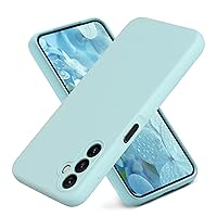 Varikke for Samsung Galaxy A14 5G Case Liquid Silicone, Soft Skin Touch Silicone Gel Rubber Case with Full Camera Lens Protection, Cute Slim Shockproof Protective Cover for Samsung A14 5G, Light Blue