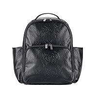 Itzy Ritzy Mini Plus Diaper Bag Backpack – Chic Mini Diaper Bag Backpack with Changing Pad, 10 Total Pockets (6 Internal and 4 External), Grab-Top Handle and Rubber Feet, Black