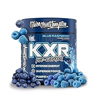 K-XR Pre-Workout Energy Powder | Intense Energy Pre-Workout Drink for Men and Women| Creatine Free | Improves Performance - Enhanced Focus & Increased Endurance | 30 Servings (Blue Raspberry)