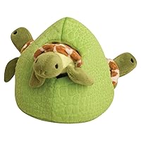 Health Extension Interactive Dog Toy, 4-in-1 Toy, Snug Arooz Hide and Seek Reef, Durability, Pet Toys for All Ages Dog, Ultra-Soft, Environmental Friendly (Green Color, Turtle Pattern)