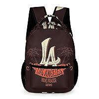 I Love Los Angeles City Lightweight Backpack Travel Daypack Laptop Backpacks with 1 Main Compartment Front Utility Pocket