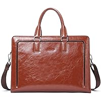 BOSTANTEN Leather Briefcase for Women Vintage 15.6 inch and Women Genuine Leather Briefcase Tote Business Vintage Handbag