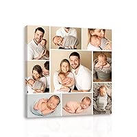 CCWACPP Custom Collage Photo Canvas Print Personalized Canvas Prints with Your Photos Customized Wall Art Decor Frame (20