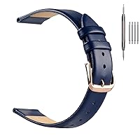 EACHE Classical Thin Leather Watch Bands for Ladies, Genuine Leather Watch Straps for Women & Mens 12mm 14mm 16mm 18mm 20mm More Colors