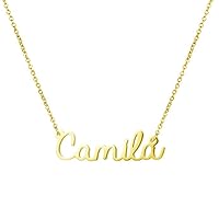 Personalized Name Necklace 18K Gold Plated Stainless Steel pendant Jewelry Birthday Gift for Girls