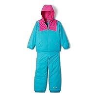 Columbia Toddler Unisex Double Flake Set, Geyser/Pink Ice, 4T