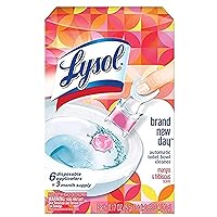Lysol Click Gel Automatic Toilet Bowl Cleaner, Gel Toilet Bowl Cleaner, For Cleaning and Refreshing, Mango & Hibiscus, 6 Count (Pack of 1)